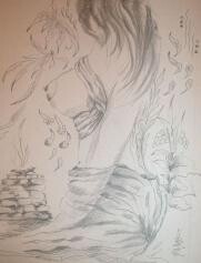 Dessin intitulée "FLAMME5" par An Vuvan, Œuvre d'art originale