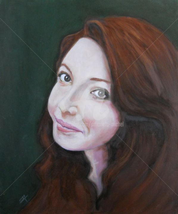 Painting titled "COCO" by Simonetti  Dit Sm, Original Artwork, Oil Mounted on Wood Stretcher frame