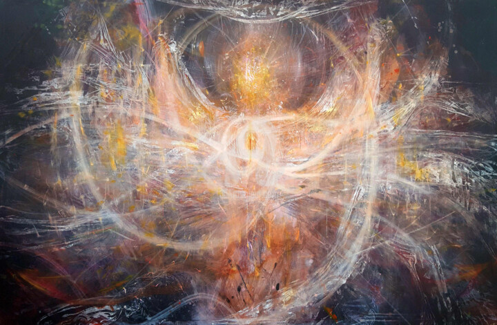 GIGANTIC SIZE 290CM LIGHT ANGEL PAINTING KLOSKA 绘画, 74.8x114.2 in