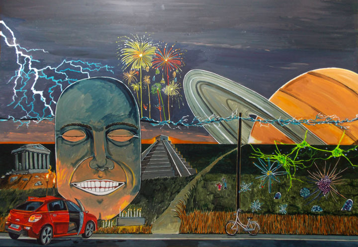 A notion of Happiness 绘画, 27.6x39.4 in