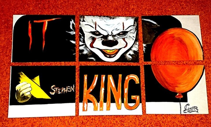 Malerei mit dem Titel "ES , IT" von Gerhard Cartoon, Original-Kunstwerk, Acryl