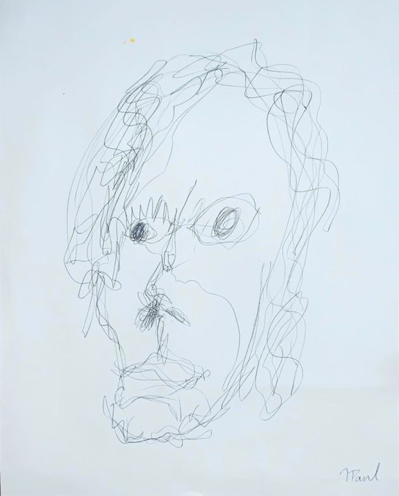 « Étude no. 1 en un trait » 图画, 25.6x19.7 in