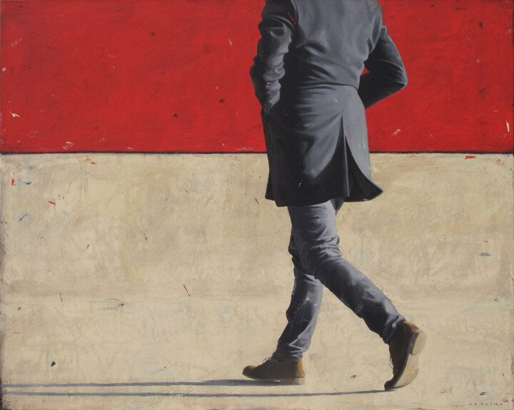 Painting titled "Horizon Sud" by Marylin Cavin, Original Artwork, Acrylic Mounted on Wood Stretcher frame