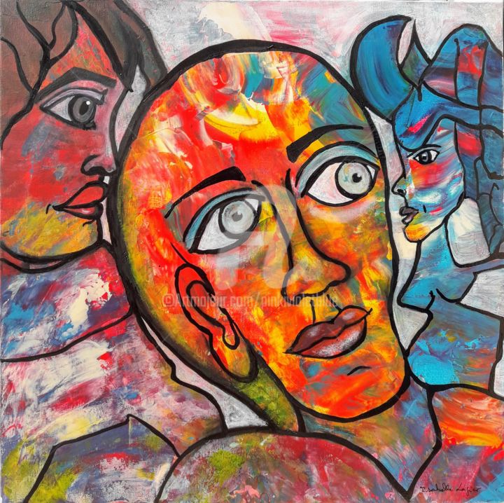 Celui qui était cerné de tous côtés 绘画, 19.7x19.7 in