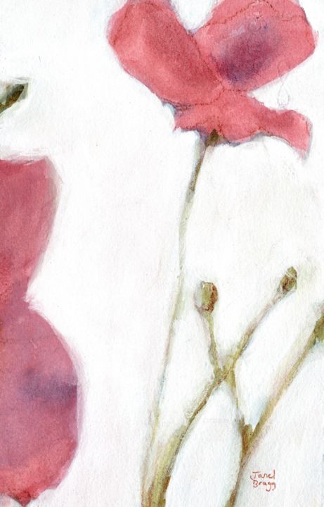 Painting titled "Floral from David's…" by Janel Bragg, Original Artwork, Watercolor