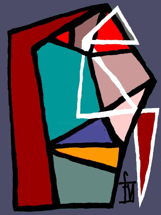 Digital Arts titled "Angles de vue" by Franck Vidal, Original Artwork, Digital Painting