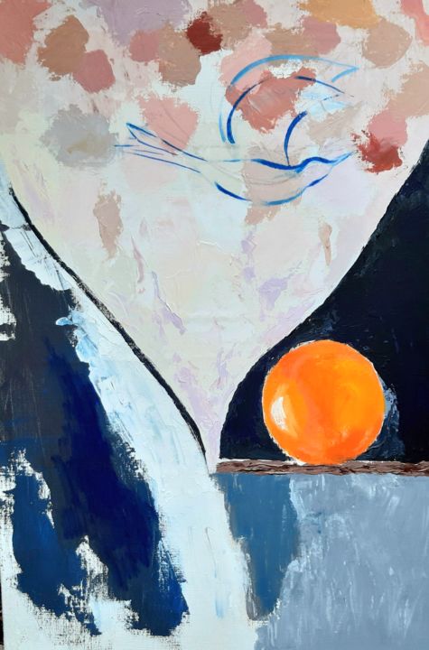 L'orange 绘画, 31.5x21.7 in