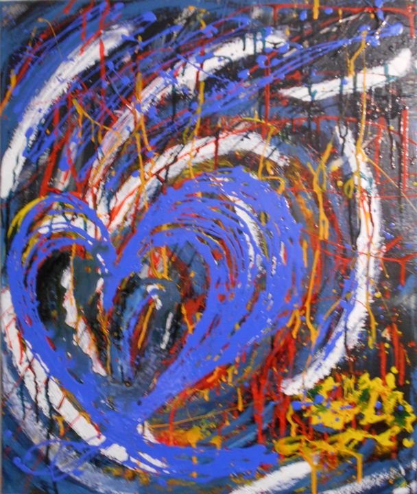 Peinture intitulée "Choc émotionnel - B…" par Innox, Œuvre d'art originale, Acrylique