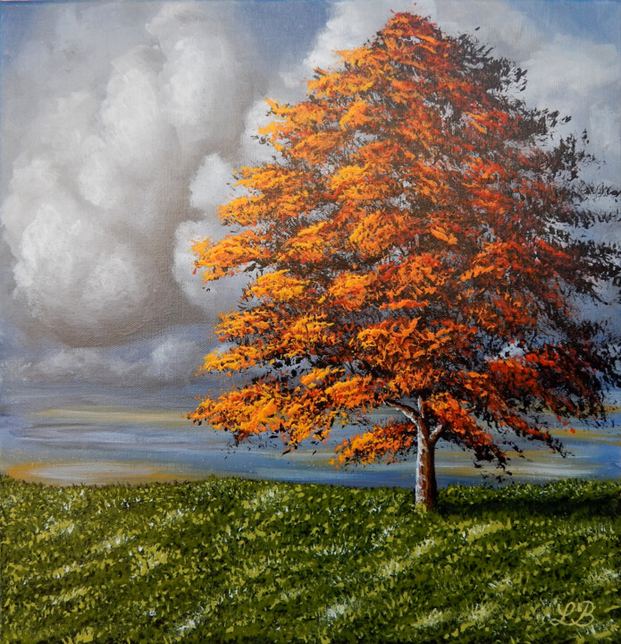 Peinture intitulée "Gris orangé" par Bruno Lemasson, Œuvre d'art originale, Acrylique
