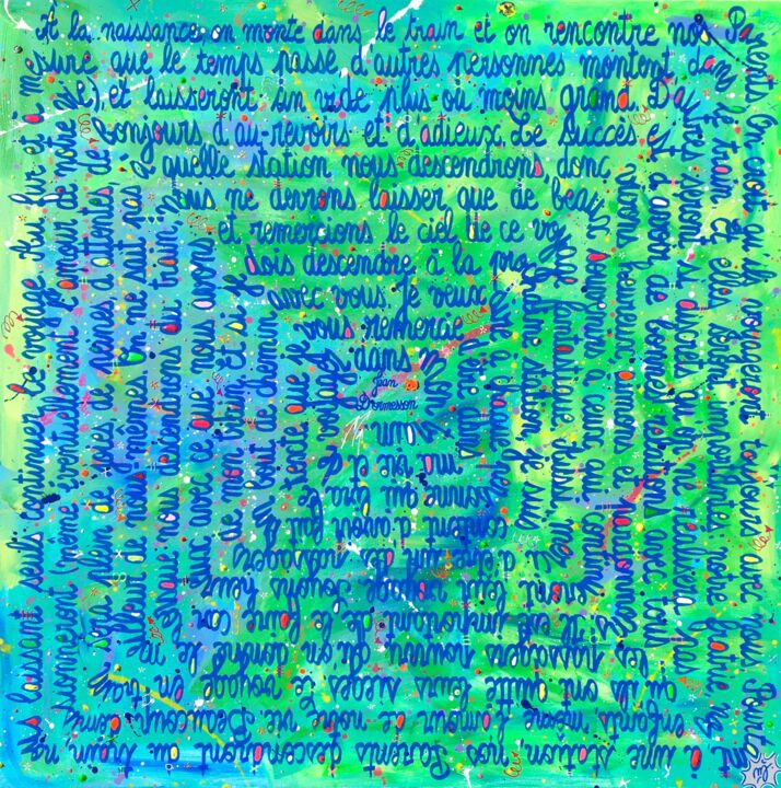 Peinture intitulée "Jean d’Ormesson1" par Johanna Meunier, Œuvre d'art originale, Acrylique Monté sur Châssis en bois