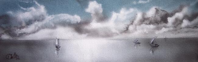 Pintura titulada "Reflejos del silenc…" por Rosario De Mattos, Obra de arte original, Oleo