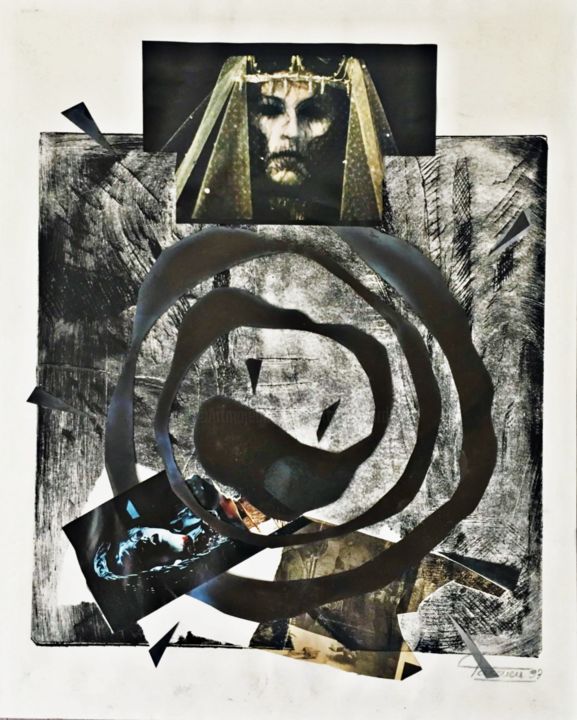 Printmaking titled "Sacrifice Sacrament…" by Bertrand Tardieu, Original Artwork, Engraving