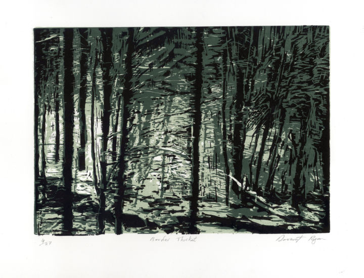 Border Thicket Printmaking, 8.1x11.6 in