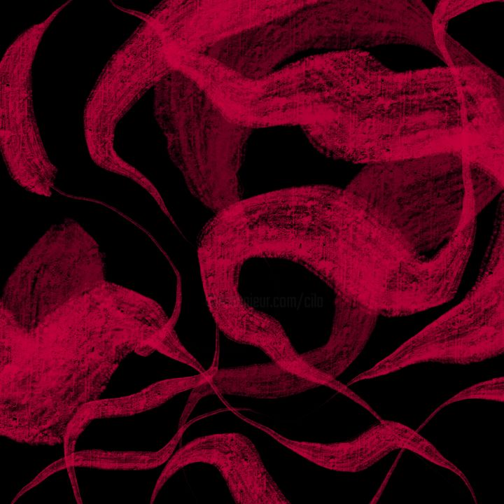 Digital Arts titled "Le Murmure des Anges" by Cila, Original Artwork, Digital Painting