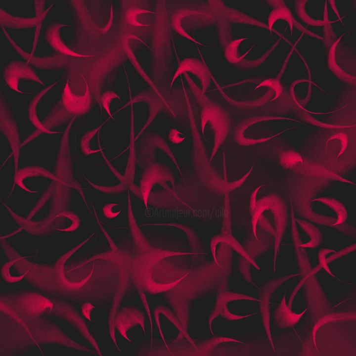 Digital Arts titled "Chuchotements d'Amo…" by Cila, Original Artwork, Digital Painting