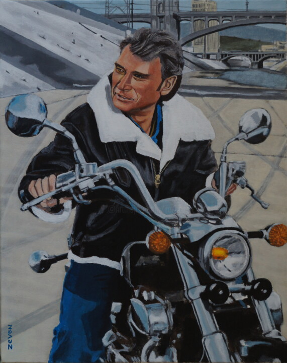 Johnny Hallyday 绘画, 19.7x15.8 in