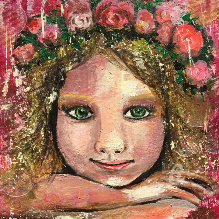 Malerei mit dem Titel "Jade" von Daciana, Original-Kunstwerk, Acryl