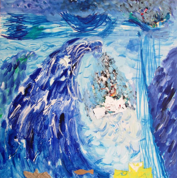 Schilderij getiteld "Perfect storm" door Plamen Russev, Origineel Kunstwerk, Acryl