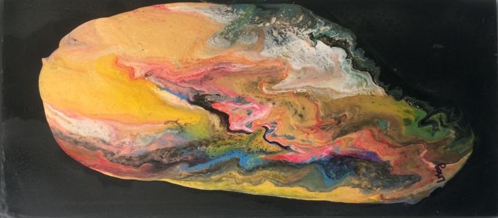 Peinture intitulée "The Brain" par Laurent Magrez (LMag), Œuvre d'art originale, Acrylique
