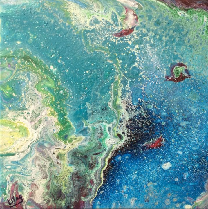 Peinture intitulée "From the sky" par Laurent Magrez (LMag), Œuvre d'art originale, Acrylique