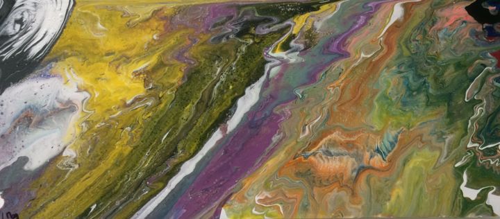 Peinture intitulée "Variations of Land" par Laurent Magrez (LMag), Œuvre d'art originale, Acrylique Monté sur Châssis en bois