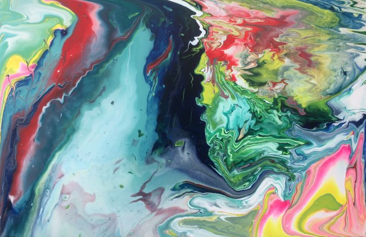 Peinture intitulée "Colored Expression" par Laurent Magrez (LMag), Œuvre d'art originale, Acrylique
