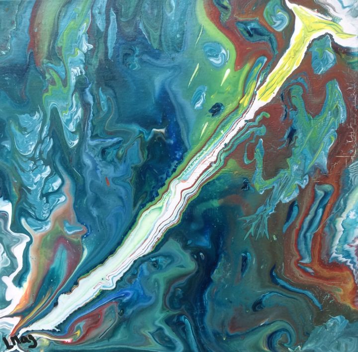 Peinture intitulée "Lightning" par Laurent Magrez (LMag), Œuvre d'art originale, Acrylique