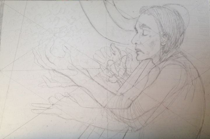 The Harpist 1 绘画, 24x36 in