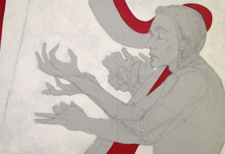 The Harpist 3 绘画, 24x36 in