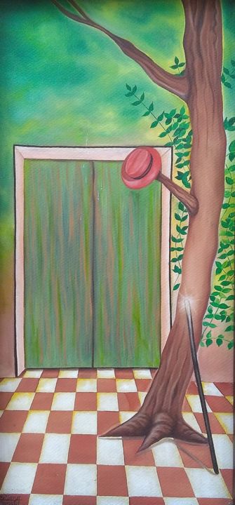 Painting titled "Les portes du jeux…" by Eltima Donald, Original Artwork, Oil