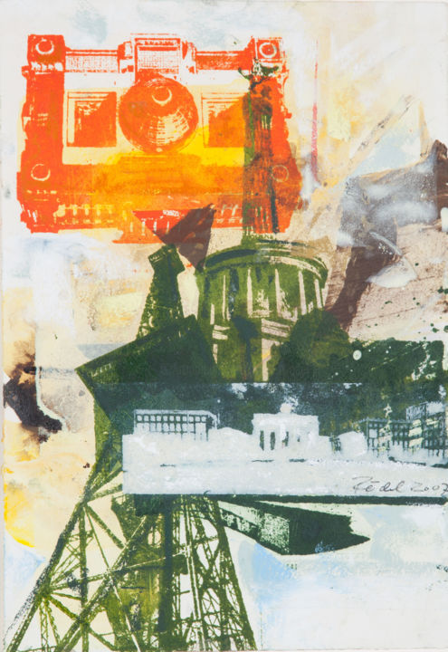 Painting titled "Studie Berlin 1" by Frank Roedel, Original Artwork, Oil