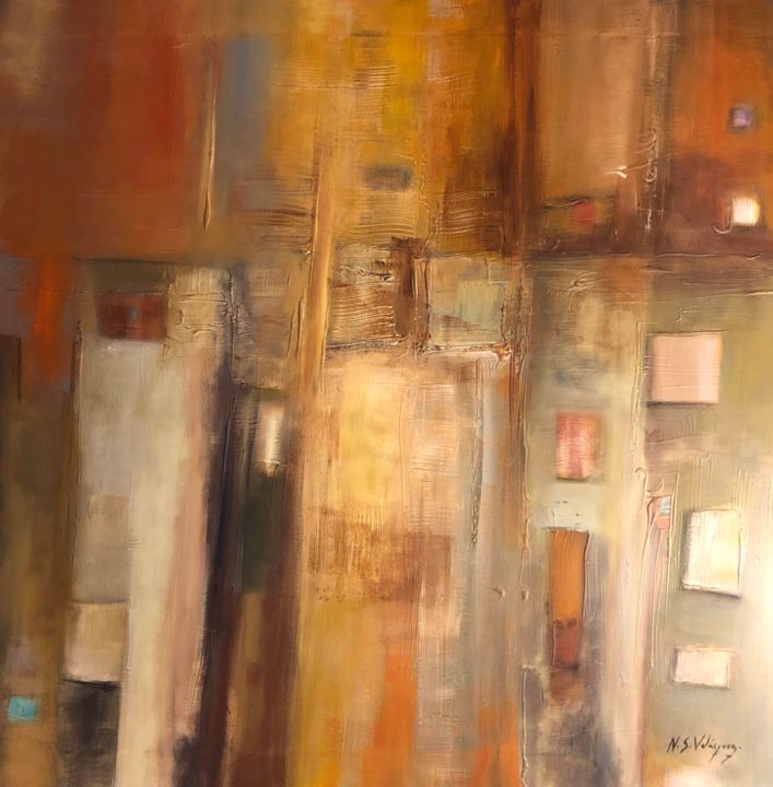 Peinture intitulée "Puertas de Oro" par Natacha Skorochod Velásquez, Œuvre d'art originale, Acrylique