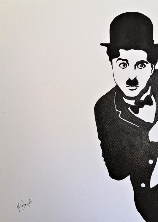 Aprendendo e Rindo com Charlie Chaplin 1 绘画, 15.6x11.4 in