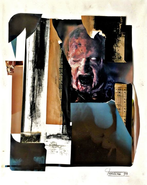 Printmaking titled "Exclusion Oesophagi…" by Bertrand Tardieu, Original Artwork, Collages