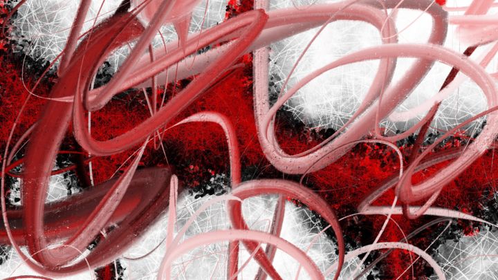 Digital Arts titled "La Poésie des Pensé…" by Cila, Original Artwork, Digital Painting