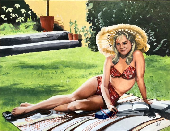 Peinture intitulée "Scène culte 13 - Lo…" par Arnaud Feuga, Œuvre d'art originale, Huile