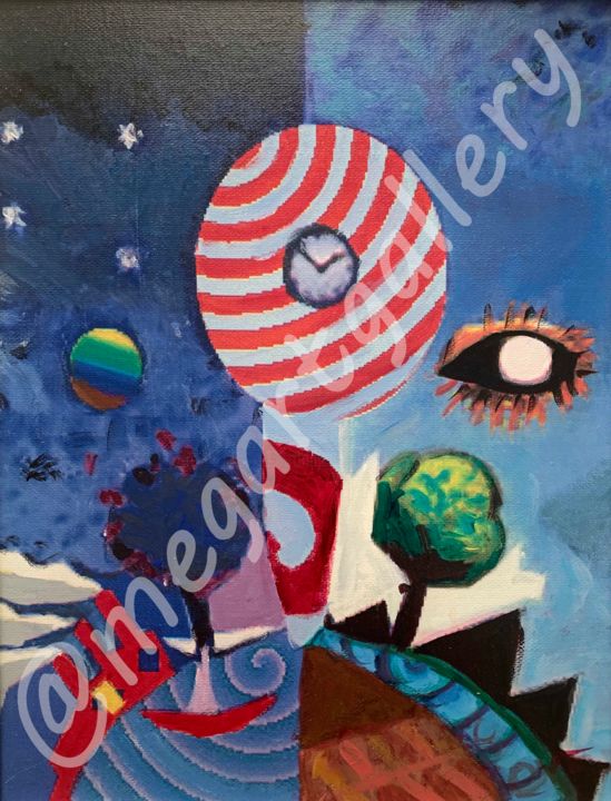 Painting titled "Αιωνιότητα" by Zakharoula Mpogkart, Original Artwork, Acrylic