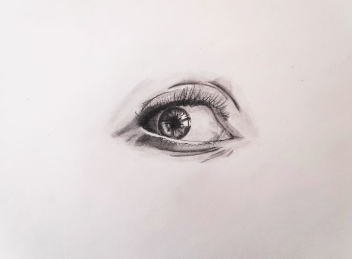 Drawing titled "Eye" by Artified__15, Original Artwork, Pencil