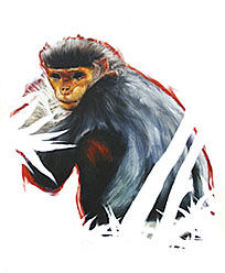 Painting titled "Douc" by Morgan Penn, Original Artwork