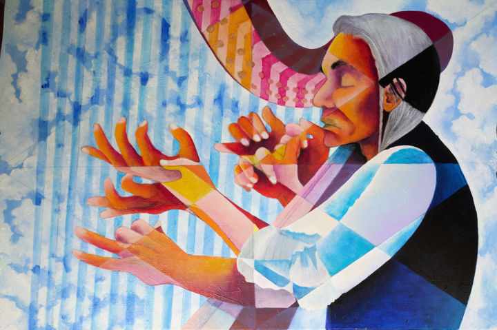 The Harpist #8 绘画, 24x36 in