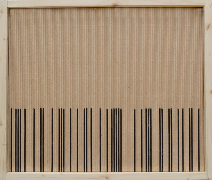 Collages intitolato "AF Code" da Raffaele Iannone, Opera d'arte originale, Collages Montato su Pannello di legno