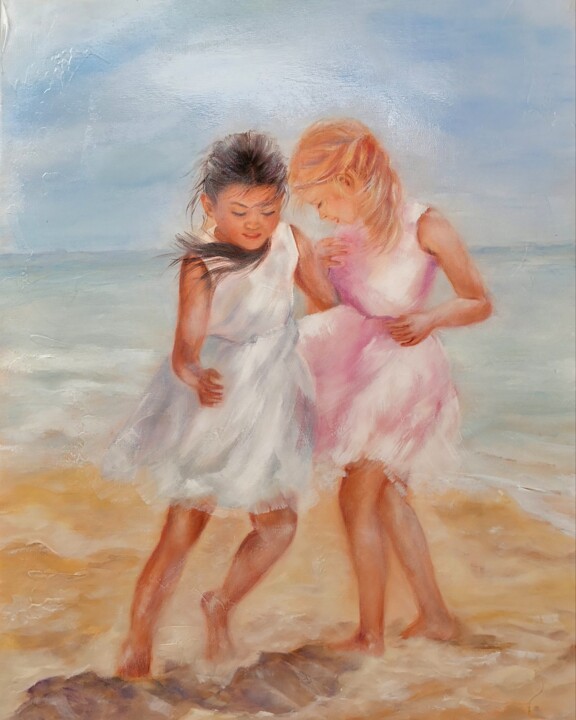 Fillettes à la plage
