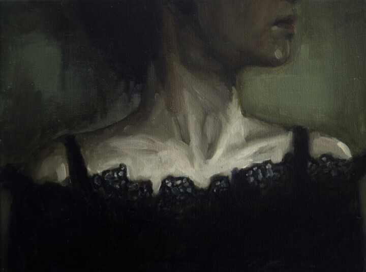 Painting titled "Hals" by Jos Eijken, Original Artwork, Oil