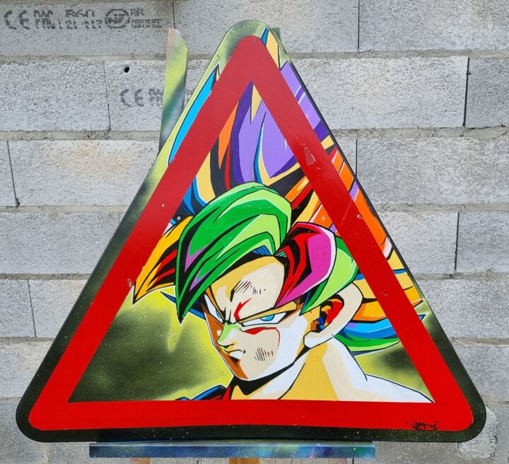 Sangoku SSJ2 绘画, 34.3x34.3 in