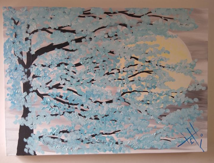 Painting titled "El Guayacán de la l…" by Tetto, Original Artwork, Acrylic
