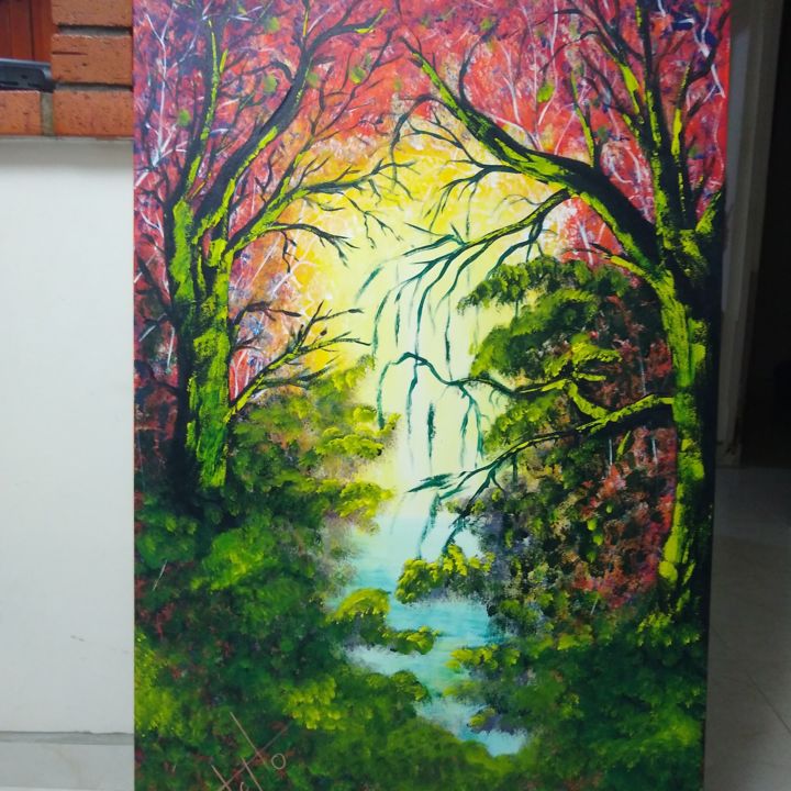 Painting titled "San Félix" by Tetto, Original Artwork, Acrylic