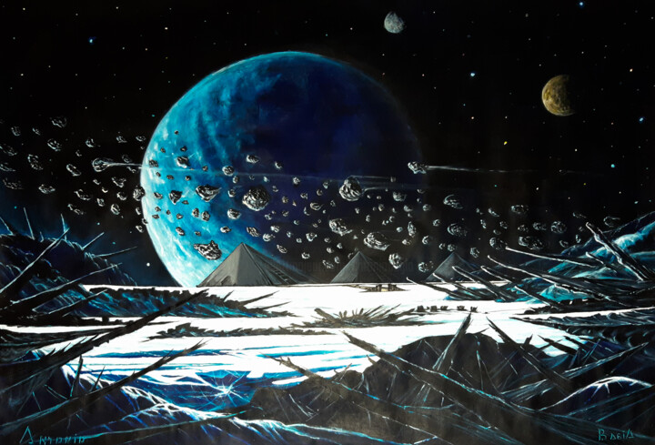 Painting titled "TAU CETI F" by Antonio Bagia, Original Artwork, Acrylic
