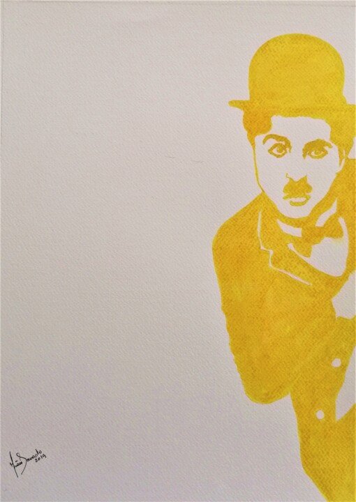 Aprendendo e rindo om Charlie Chaplin 4 绘画, 15.6x11.4 in