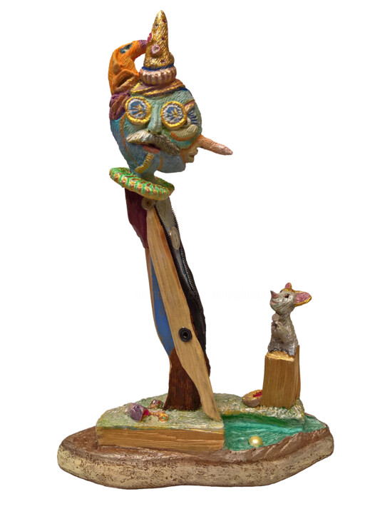 - DO YOU WANNA PLAY ? (PINOCCHIO) 雕塑, 14x9.5 in