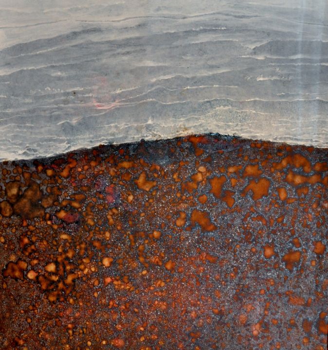 Peinture intitulée "Marée basse" par Franck Simon, Œuvre d'art originale, Acrylique